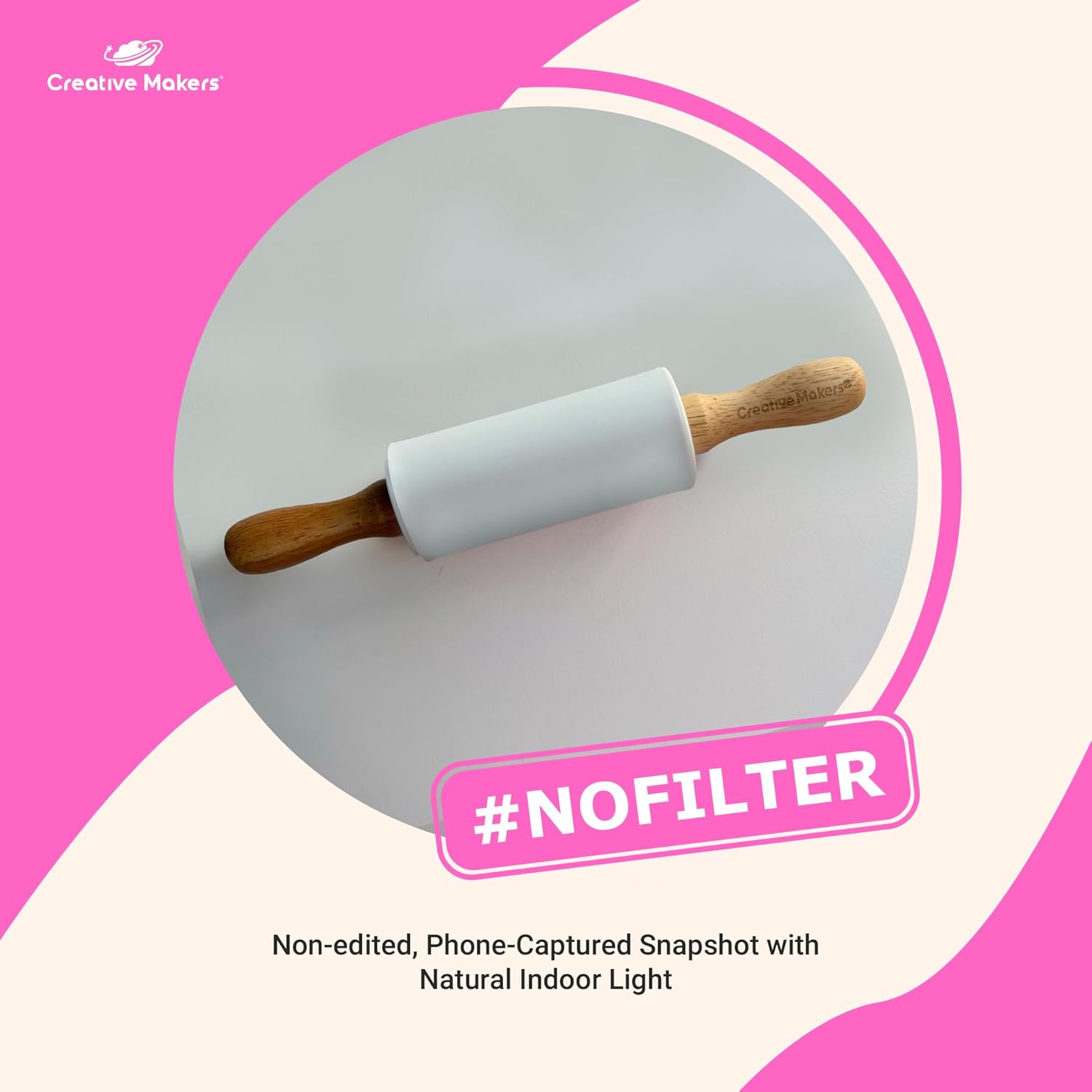 White Mini Maker's Rolling Pin