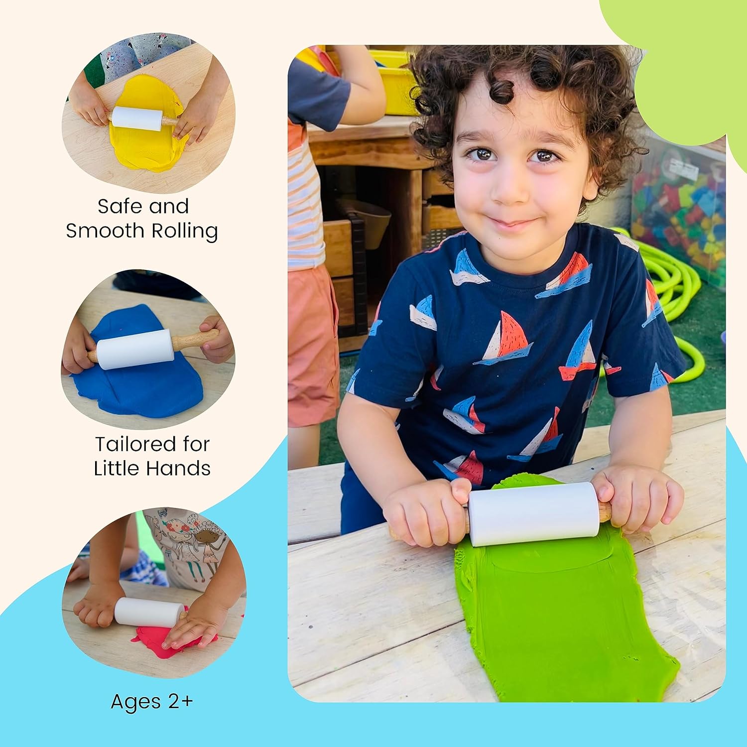 White Mini Maker's Rolling Pin