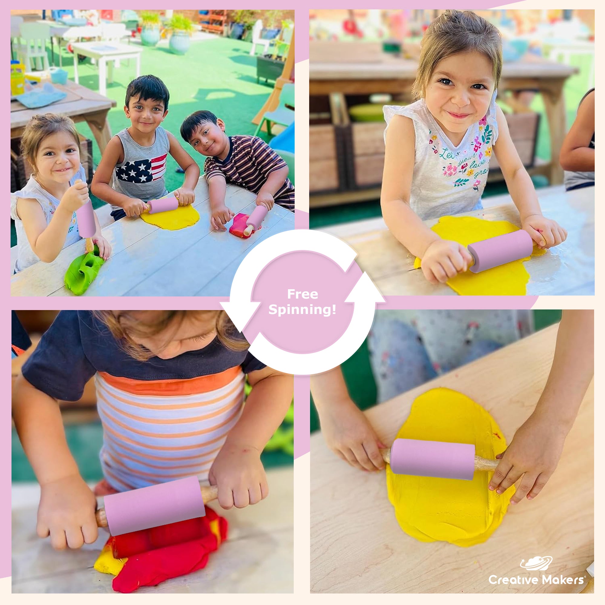 Light Pink Mini Maker's Rolling Pin