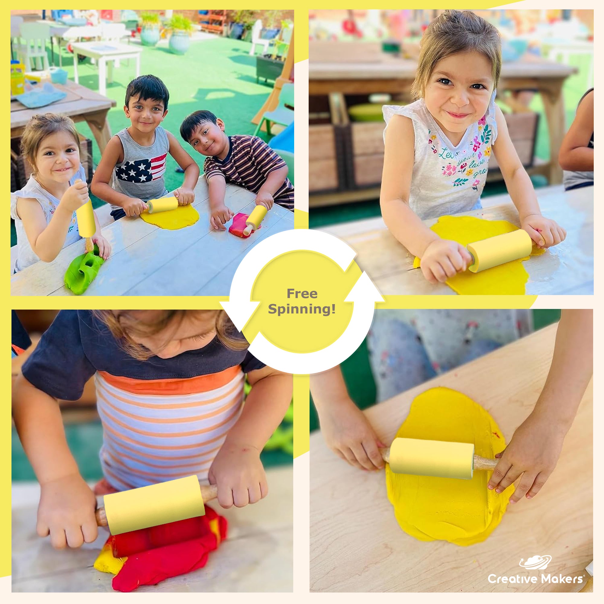 Lemon Yellow Mini Maker's Rolling Pin