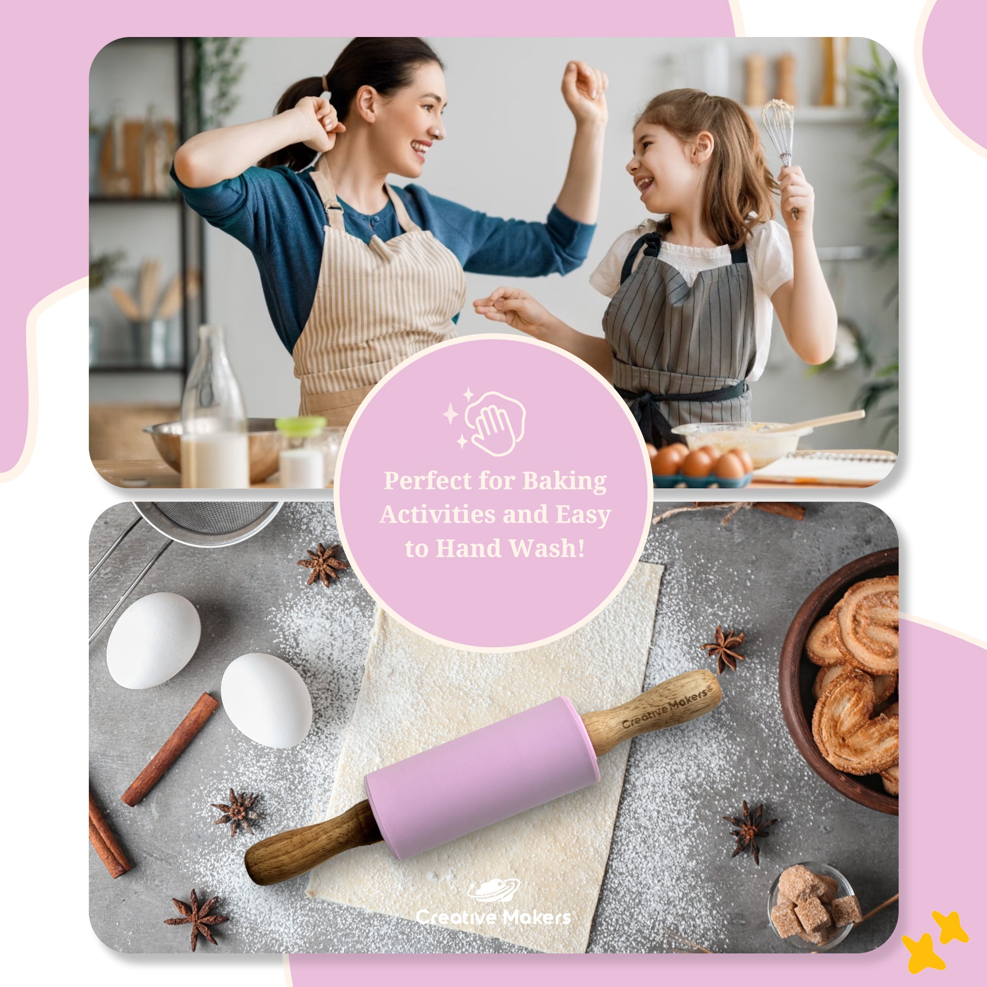Light Pink Mini Maker's Rolling Pin