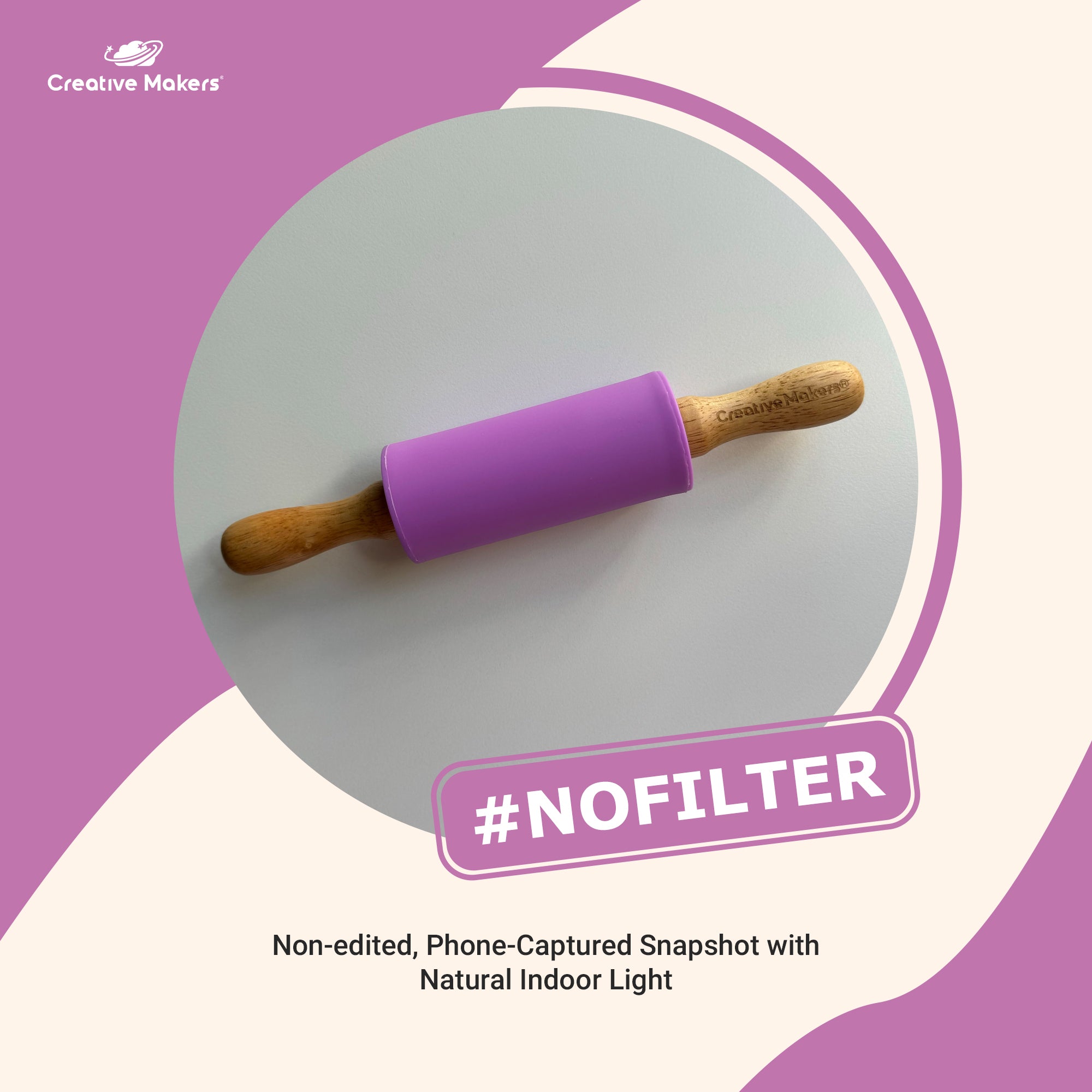 Bright Purple Mini Maker's Rolling Pin