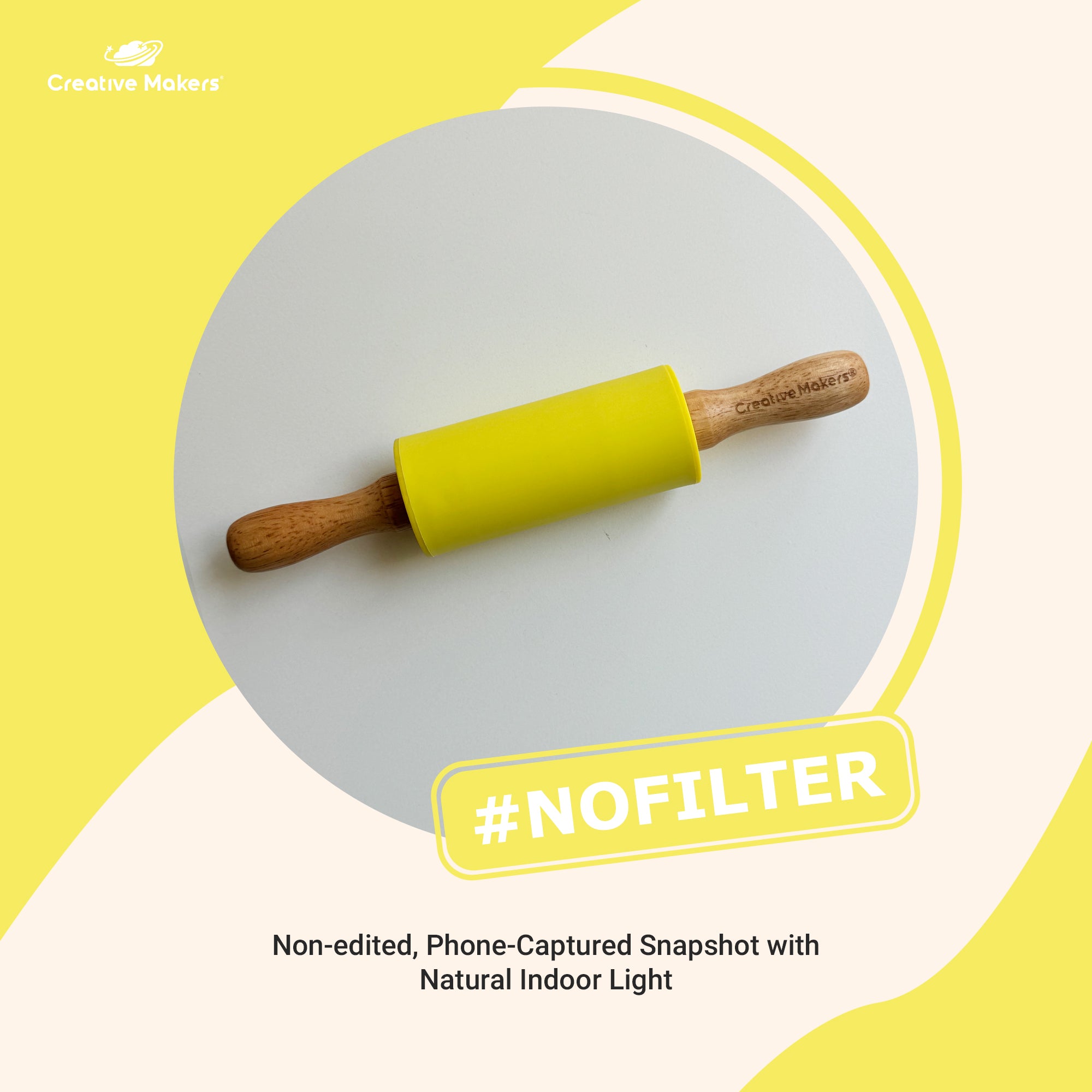 Lemon Yellow Mini Maker's Rolling Pin