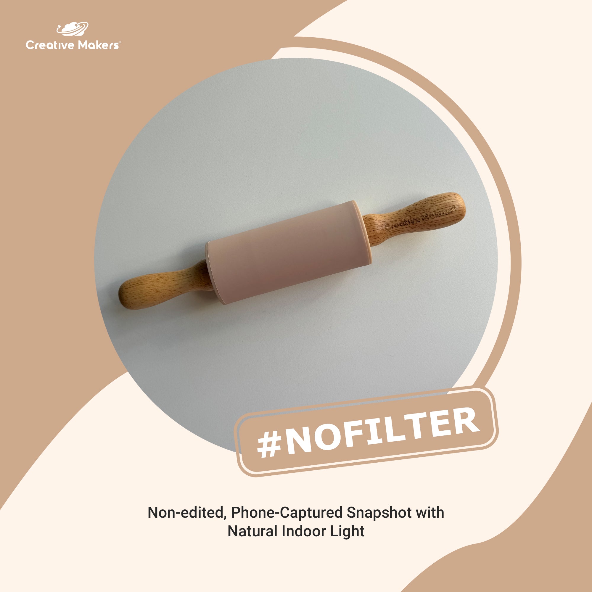 Desert Beige Mini Maker's Rolling Pin