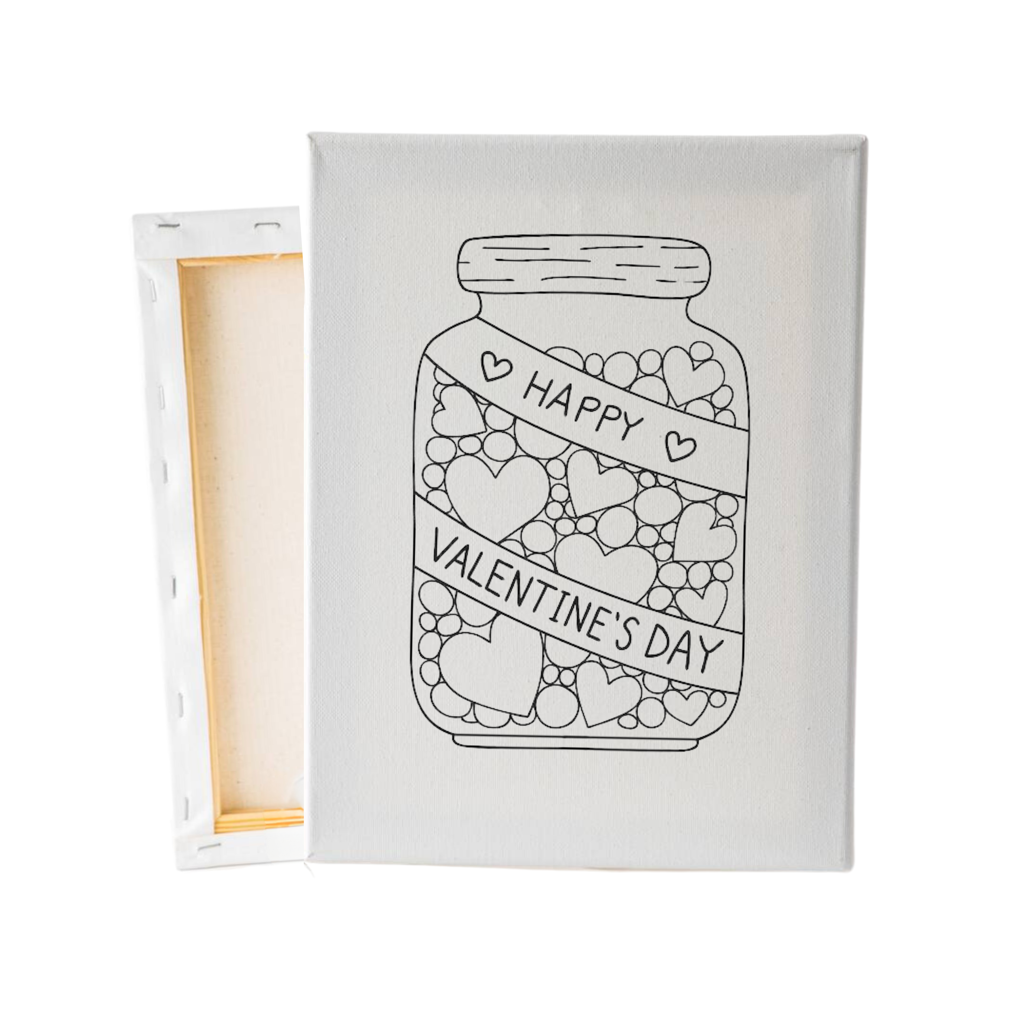 Hearts Jar Canvas