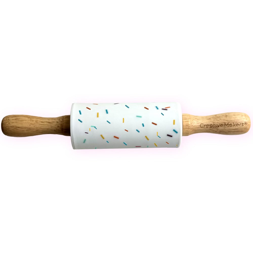 Confetti White Mini Maker's Rolling Pin